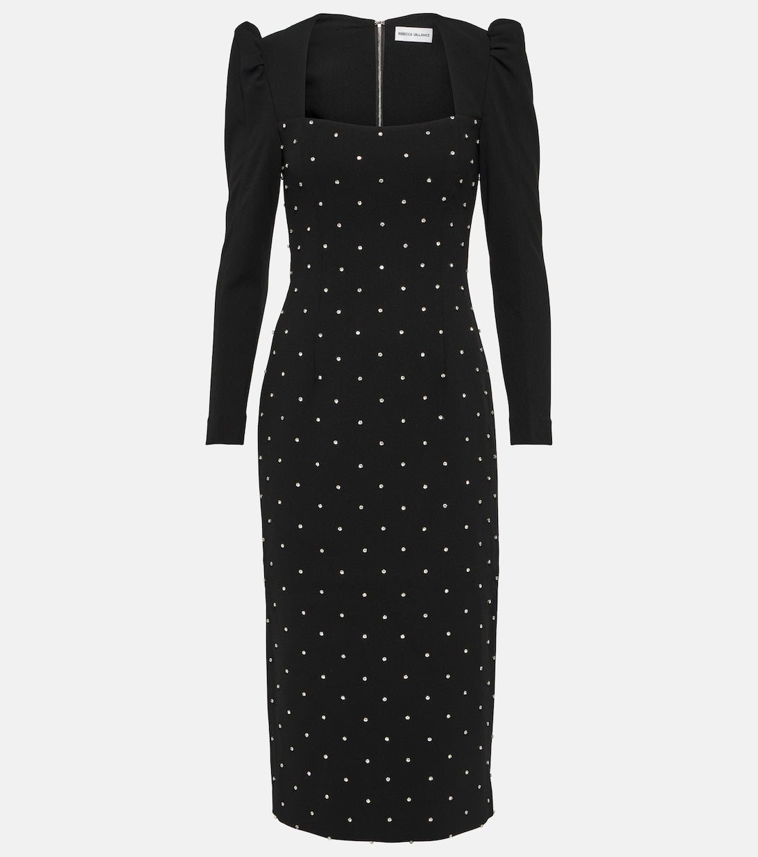 After Hours REBECCA VALLANCE embellished midi dress, black