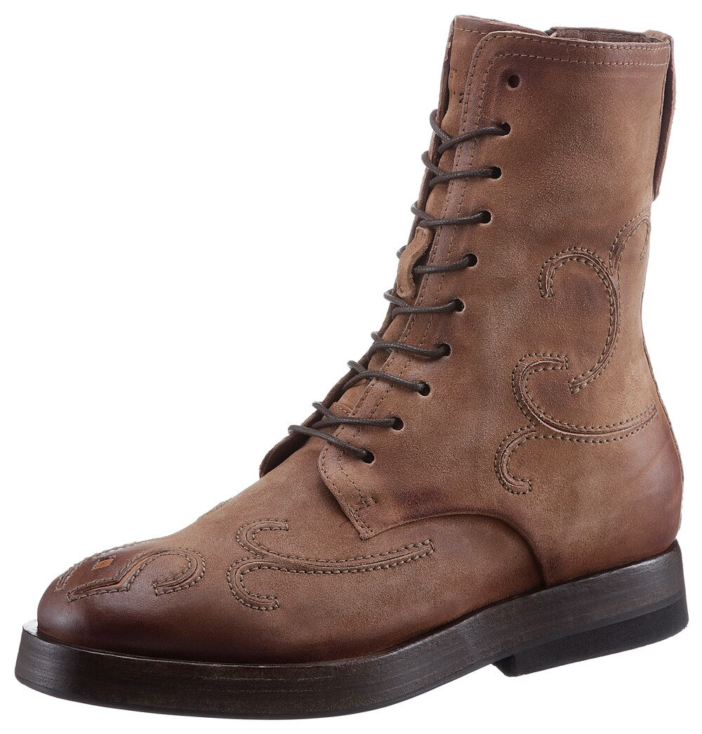 Lace-up ankle boots A.98, brown