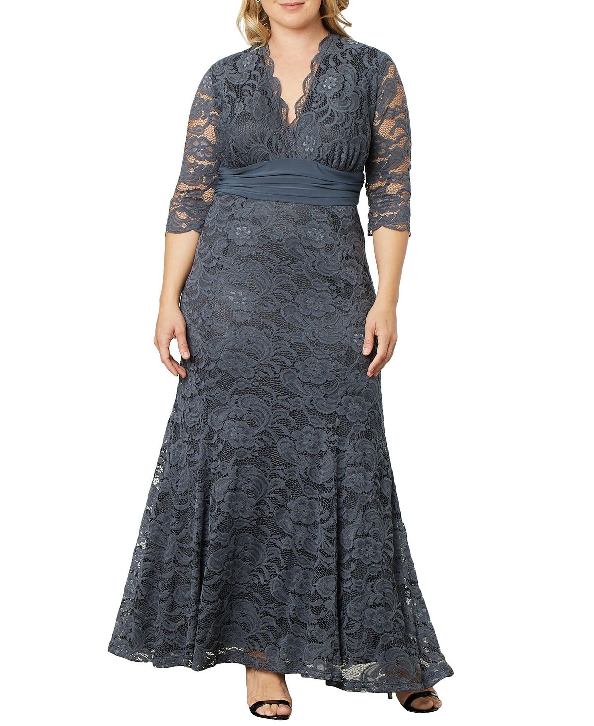 Women's Plus Size Lace Evening Dress with Screen and Siren Kiyonna