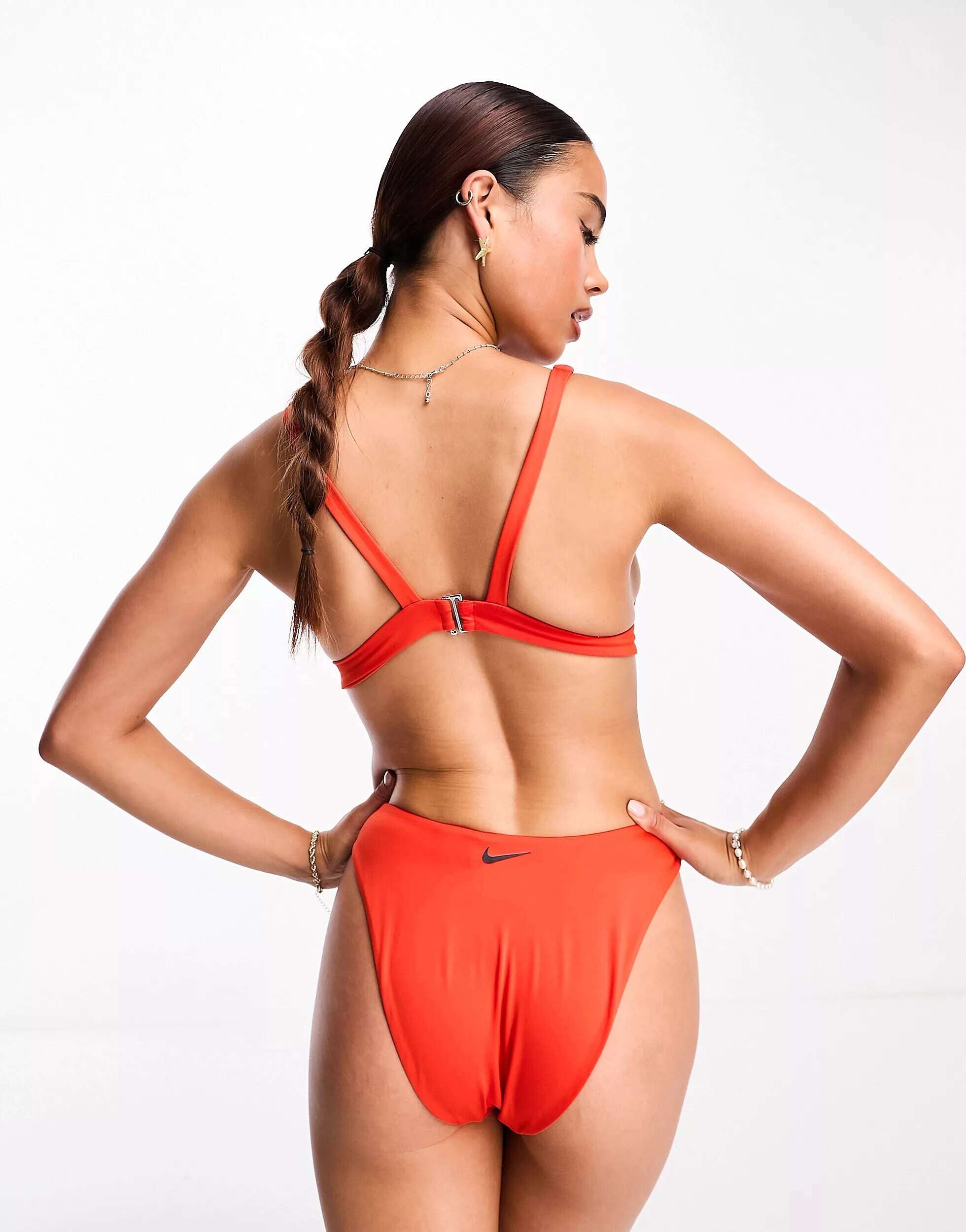 Nike Essentials Red Wireless Bikini Top