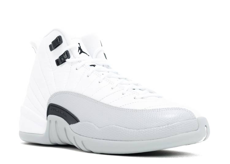 حذاء رياضي AIR JORDAN 12 RETRO GS 'WOLF GRAY'، أبيض