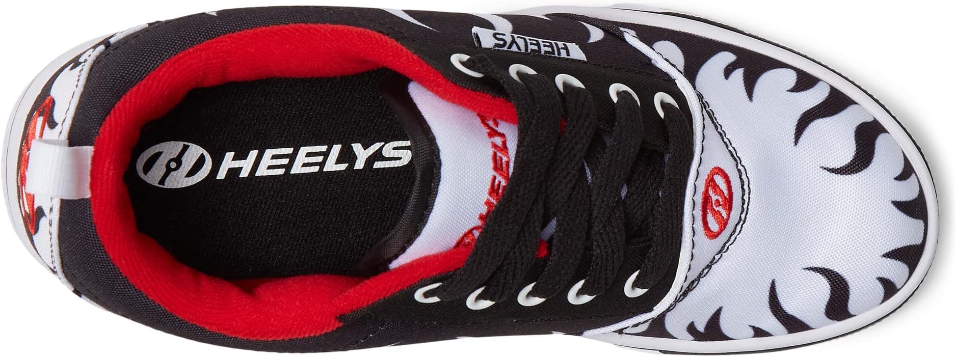 حذاء Heelys مطبوع عليه Pro 20، باللون الأسود/الأحمر/الأبيض