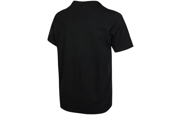 تي شيرت رجالي adidas Mh BP3 Tee1 مطبوع عليه شعار الأبجدية برقبة دائرية وأكمام قصيرة باللون الأسود، أسود