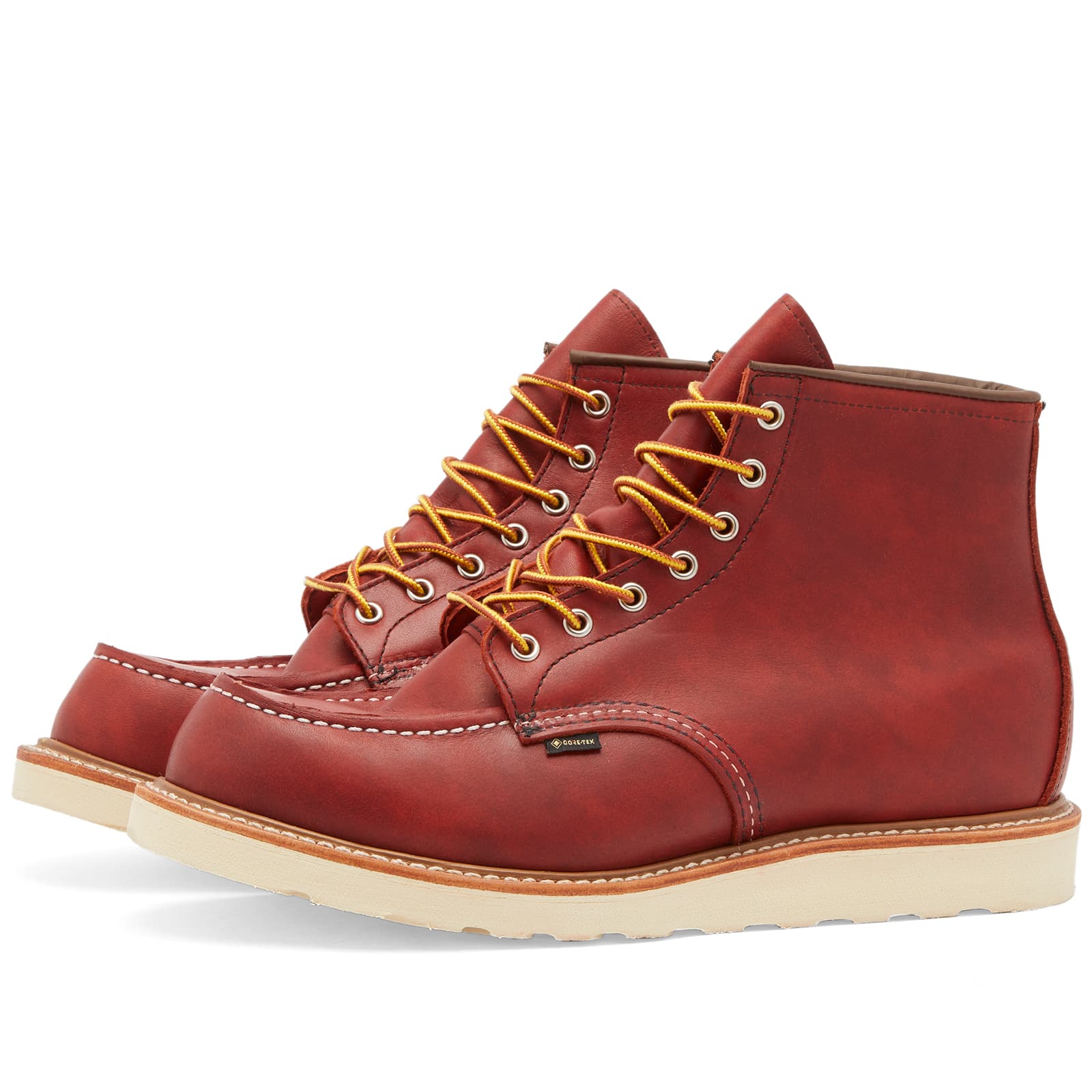 حذاء Red Wing 8864 Heritage Work مقاس 6 بوصات من Moc Toe Gore-Tex باللون البني المحمر من تاوس