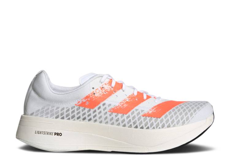 Adidas ADIZERO ADIOS PRO 'WHITE CORAL' sneakers, white