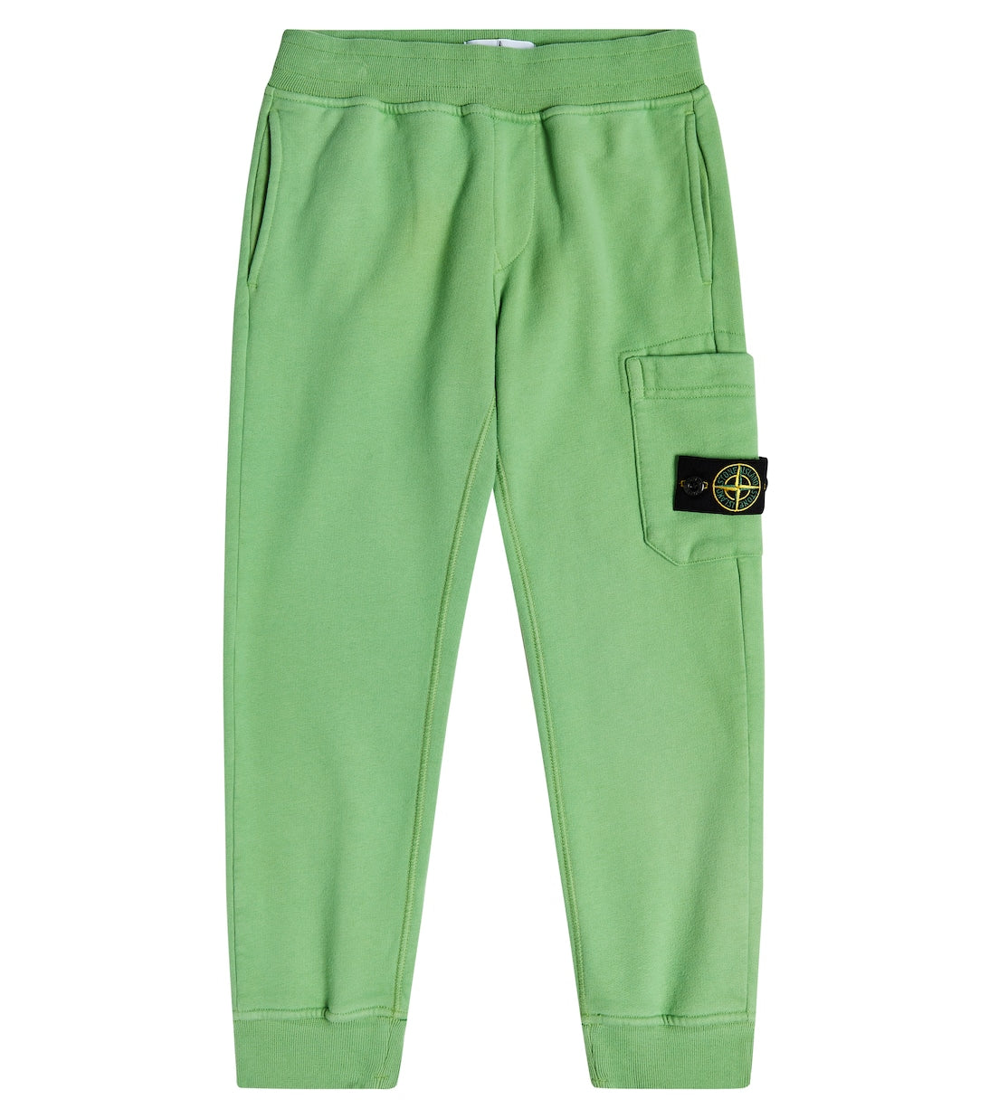 Stone Island Junior Logo Cotton Sweatpants, Green