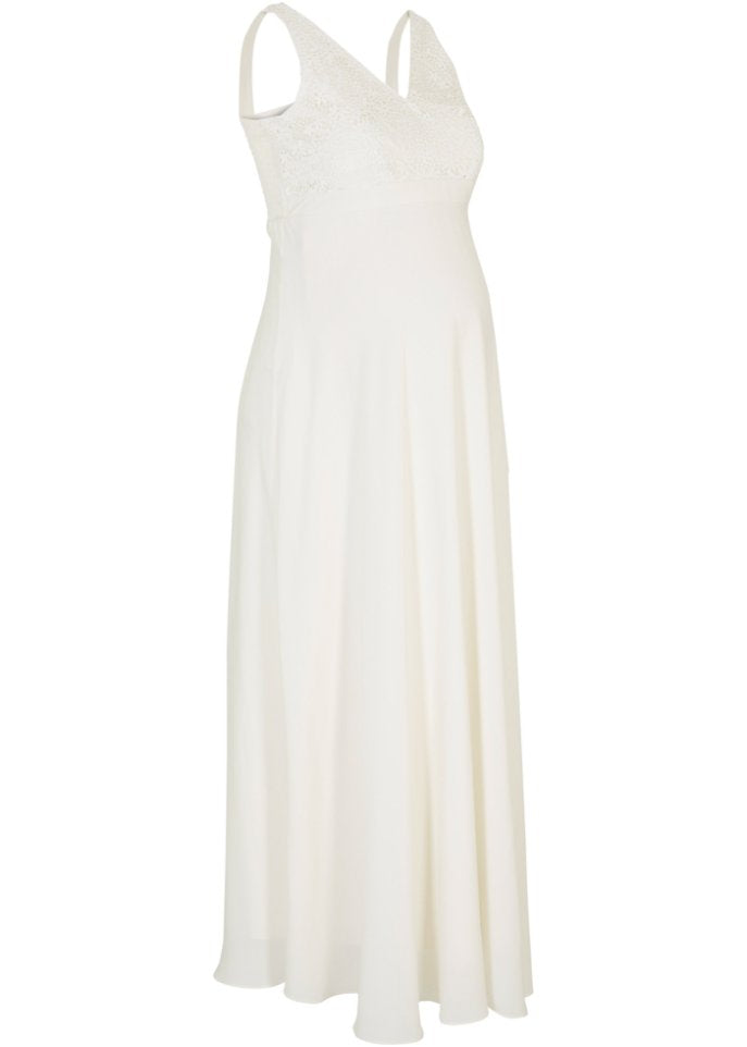 Maternity wedding dress with lace Bpc Bonprix Collection, white