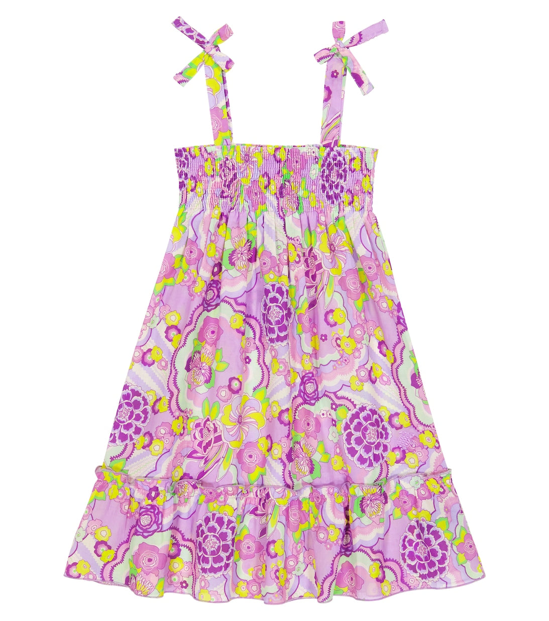 Vilebrequin floral cotton dress, purple