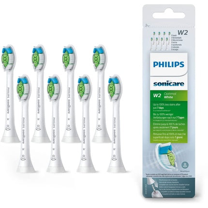 رؤوس فرشاة الأسنان الصوتية القياسية Philips Sonicare Original W2 Optimal White 8 قطع في العبوة - طراز HX6068/12