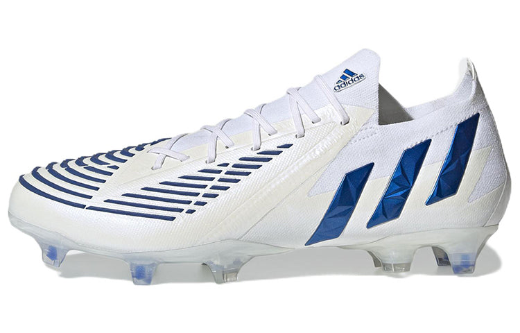 حذاء Adidas Predator Edge.1 Low FG باللون الأبيض عالي الدقة باللون الأزرق