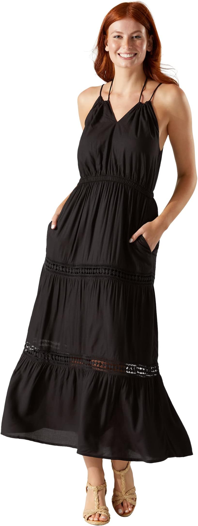 Tommy Bahama Sunlace Cami Maxi Dress, Black