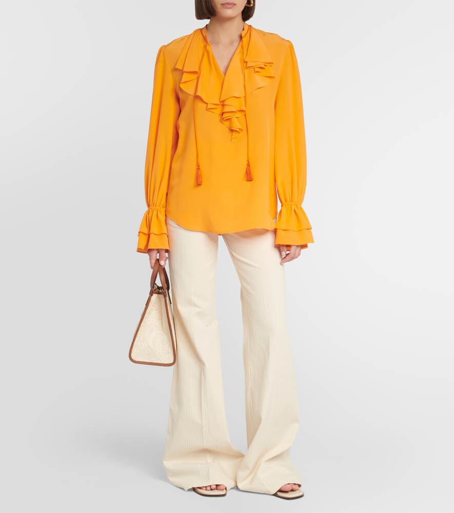 Silk blouse ETRO, orange