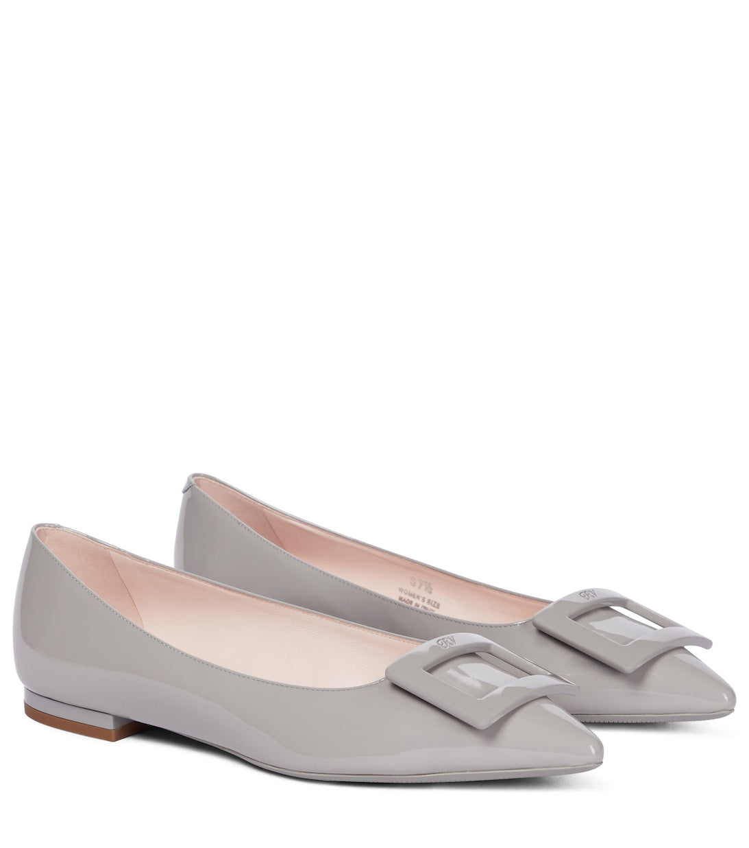 Gommettine Ball Roger Vivier Patent Flats, Gray