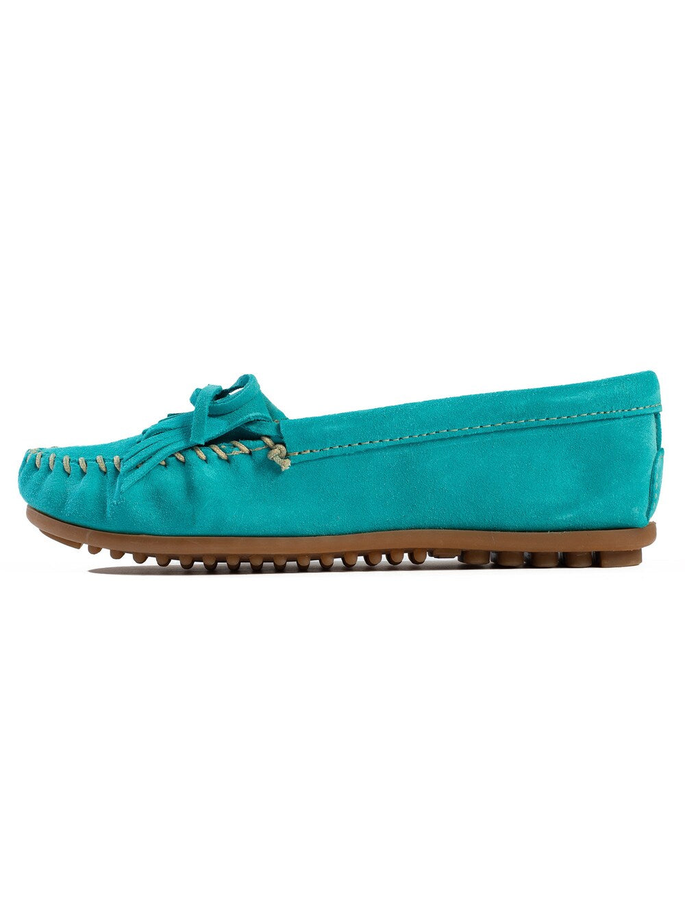 Minnetonka Kilty moccasins, blue