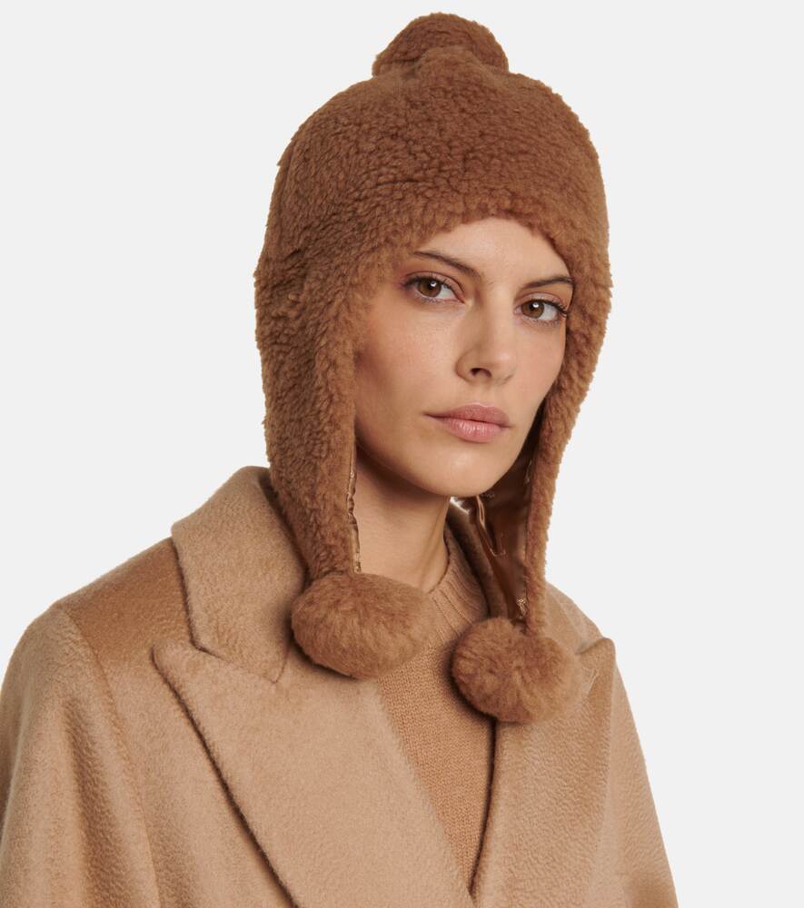 Camel hair and silk cap Max Mara, brown