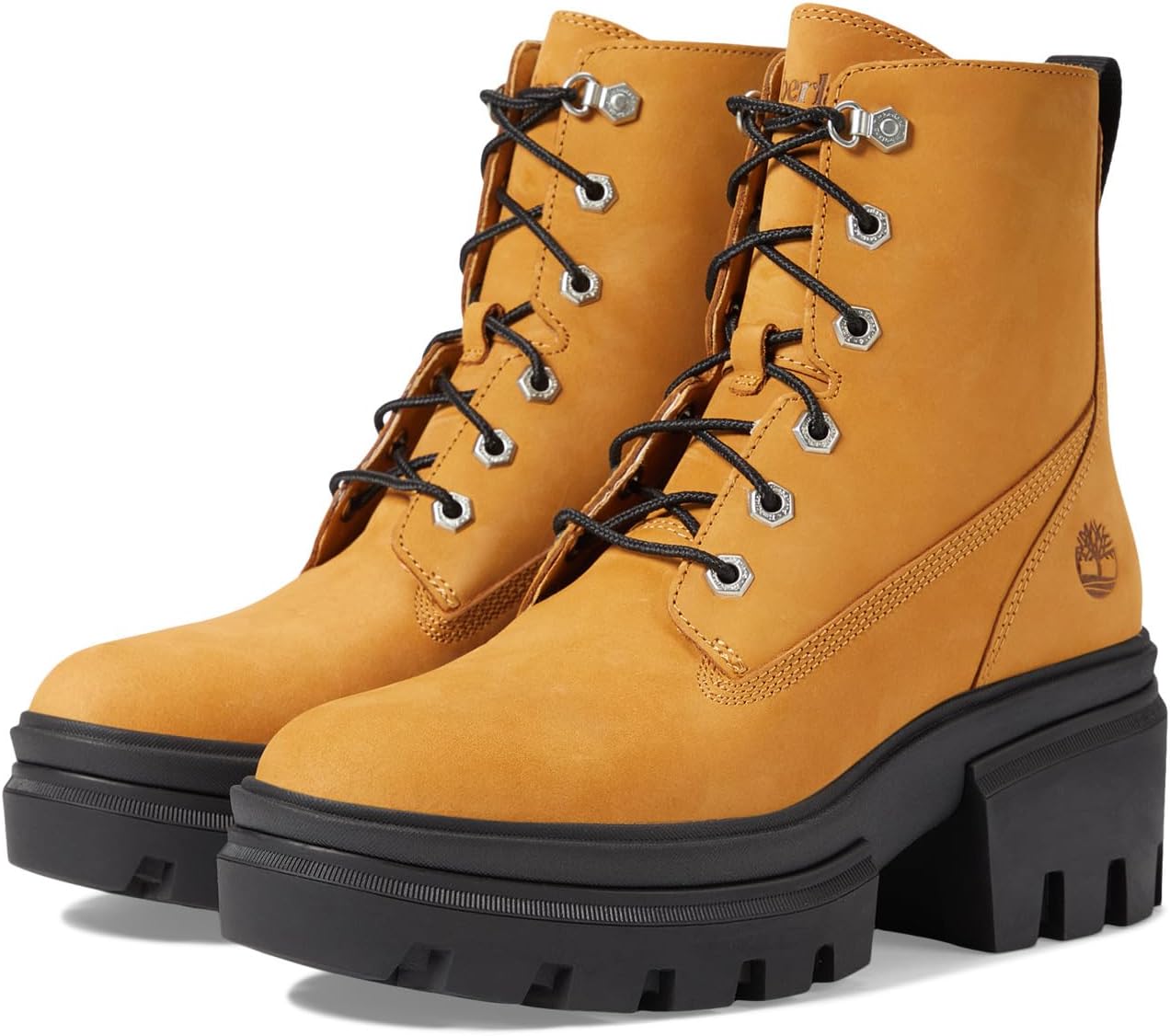 حذاء Everleigh برباط بطول 6 بوصات من Timberland، لون بني فاتح