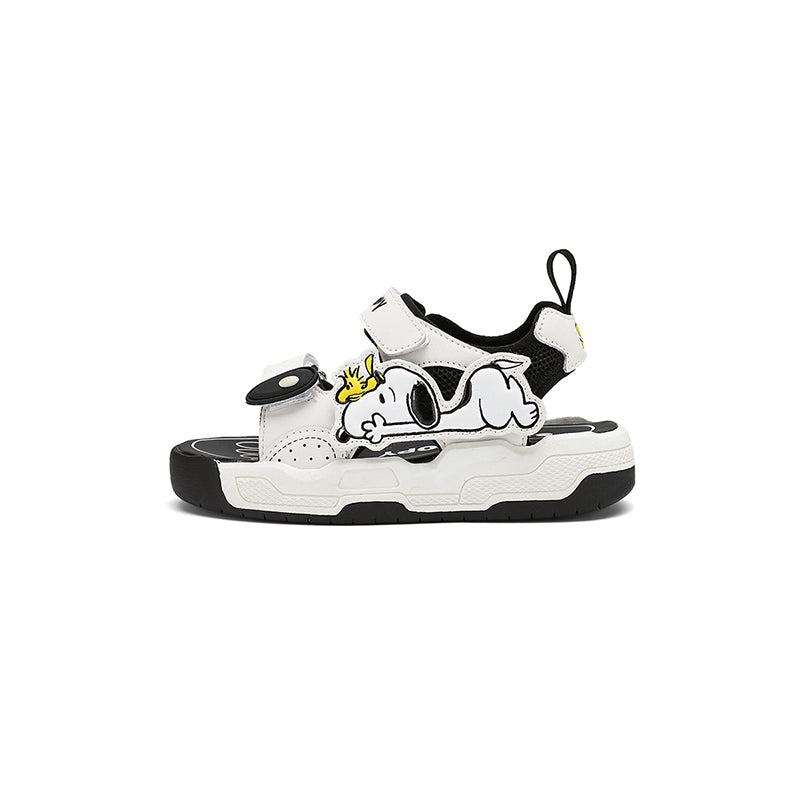 Children's sandals children's beige/black Snoopy, beige/black