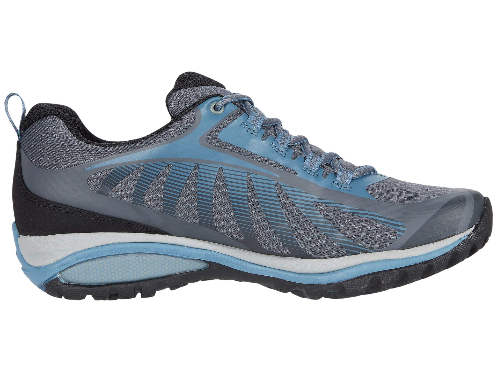 حذاء Merrell Siren Edge 3 المقاوم للماء للمشي لمسافات طويلة، رمادي/أزرق