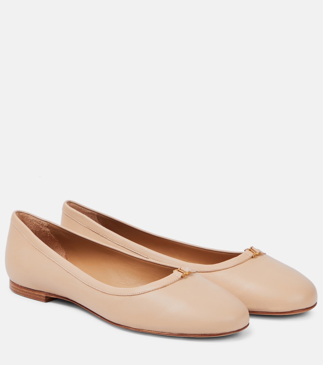 Marcie Chloé leather ballet flats, neutral