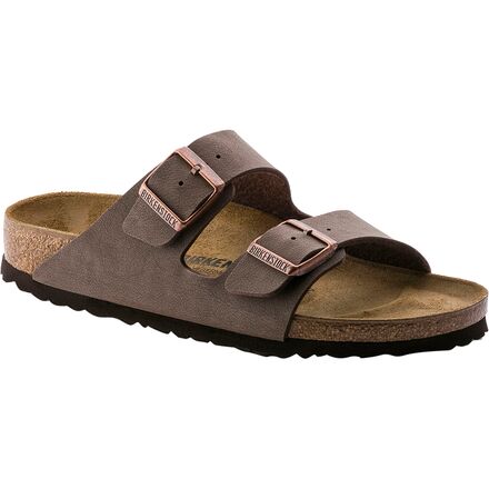 Women's Arizona Birkenstock Slim Sandals, Mocha Birkibuc