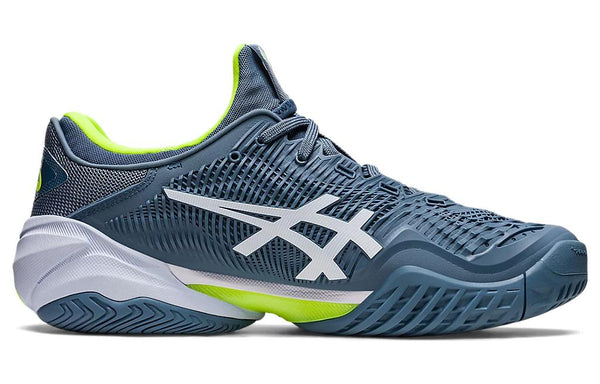 حذاء رياضي Asics Court FF 3 'Steel Blue Lime' باللون الأزرق