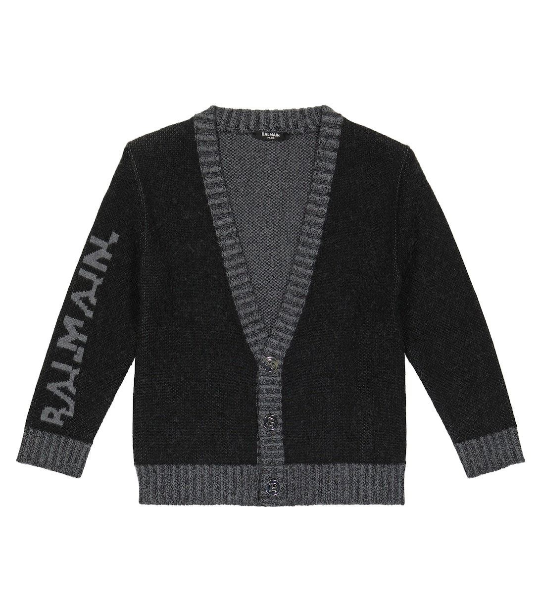 كارديجان بشعار Balmain Intarsia، أسود