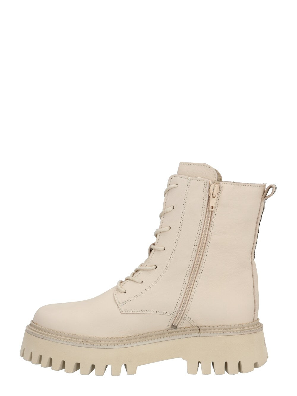 Bronx Groovy Lace-Up Ankle Boots, Cream