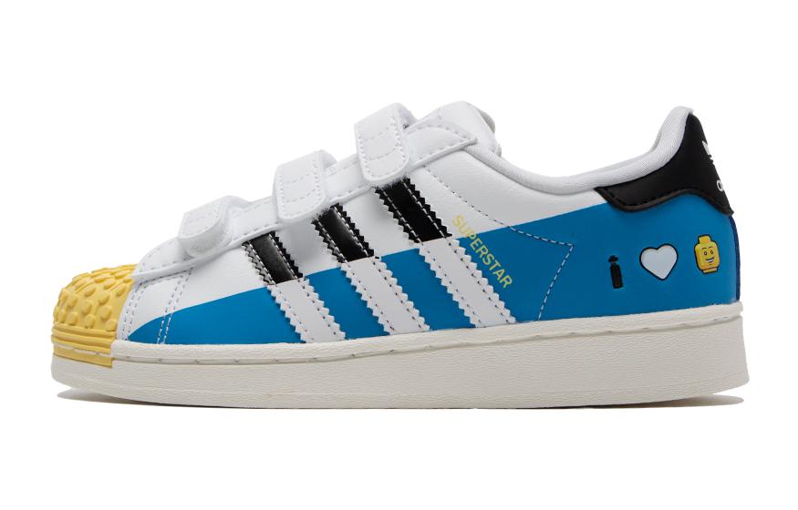 Adidas originals Superstar Kids Skateboarding Shoes for Kids, White and Blue