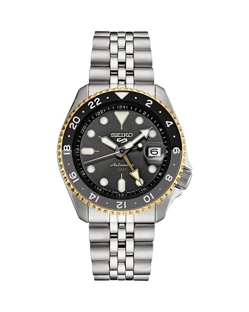 5 Sports watch GMT, 43 mm Seiko Watch, Black