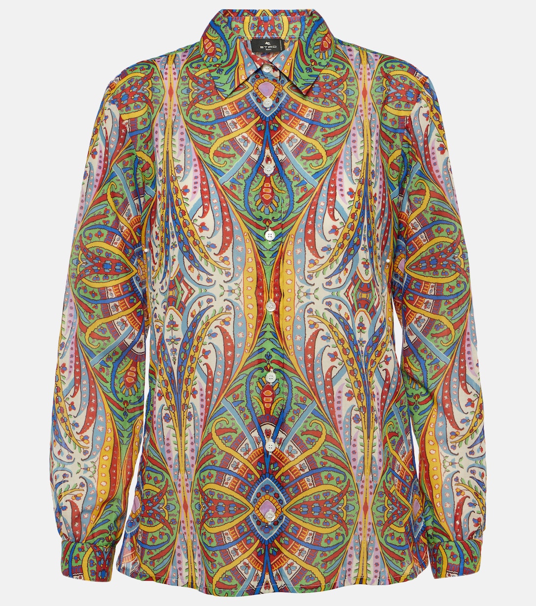 Cotton shirt with Etro print, multicolor