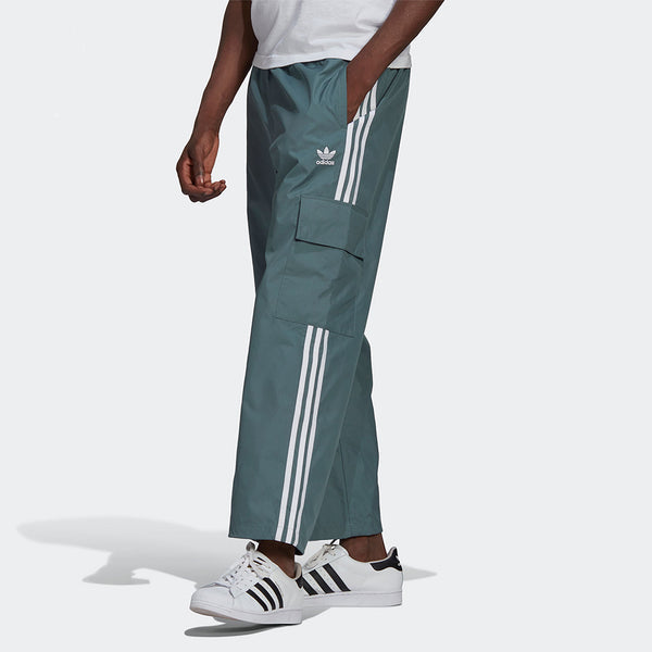 بنطال رياضي رجالي adidas originals 3-Stripes Cargo Woven Breathable للجري، بنطال/بنطلون رياضي/بنطال رياضي أزرق فاتح متعدد الألوان