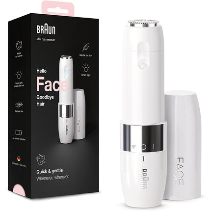 Face Mini Hair Remover for Women with Smart Lighting - White, Braun