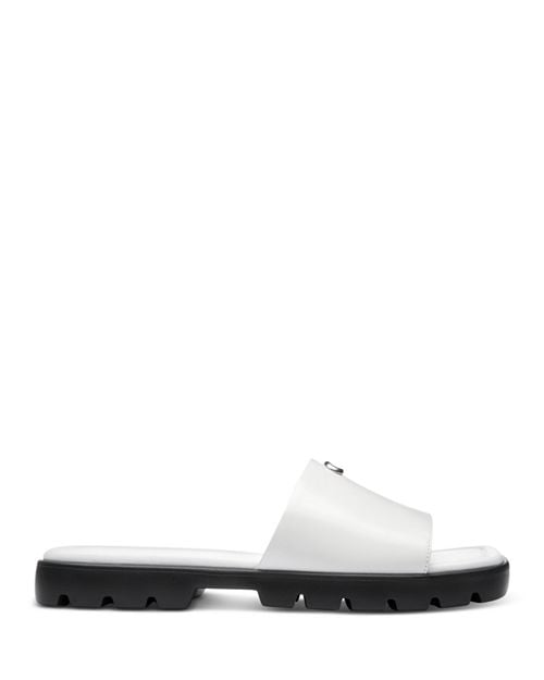 COACH Women's Florence Square Toe Slides, White