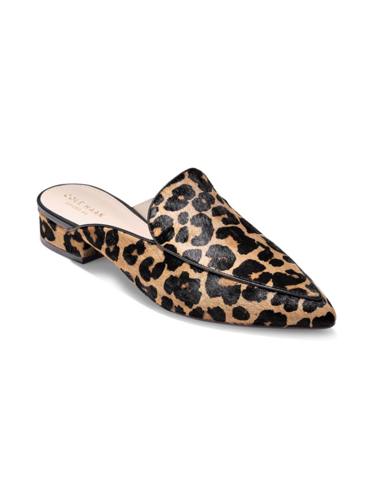 Cole Haan Calfskin Piper Mule in Leopard