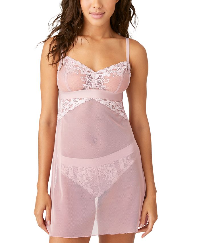 Women's lace mesh chemise b . tempt'd, underwear, nightgown 914227 pink