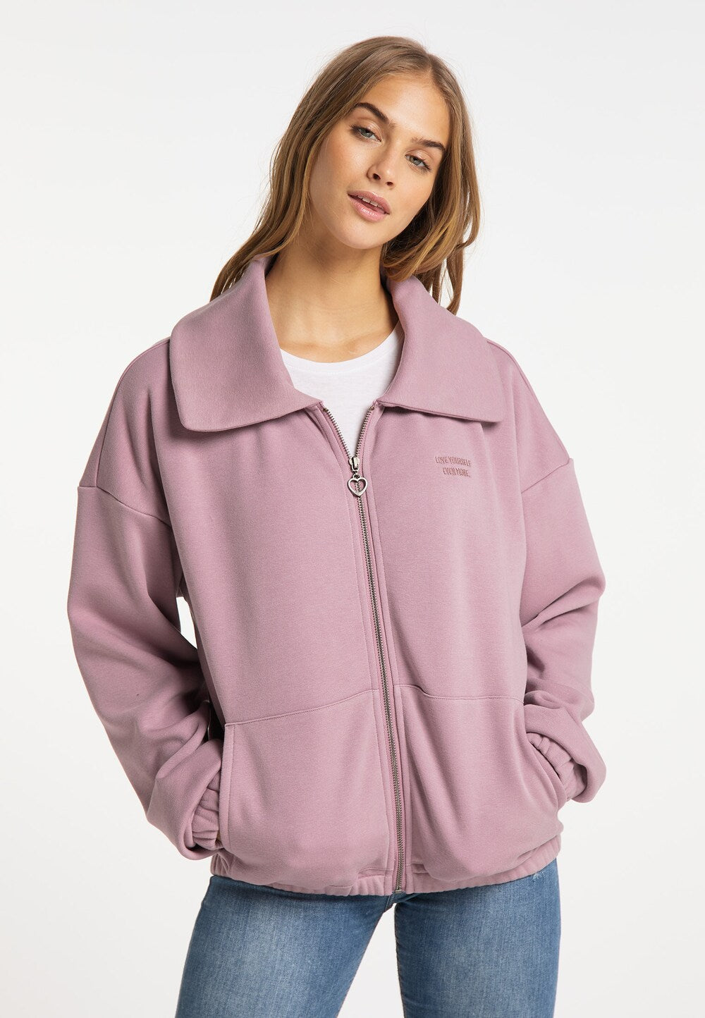 Zip sweatshirt MYMO, dark pink