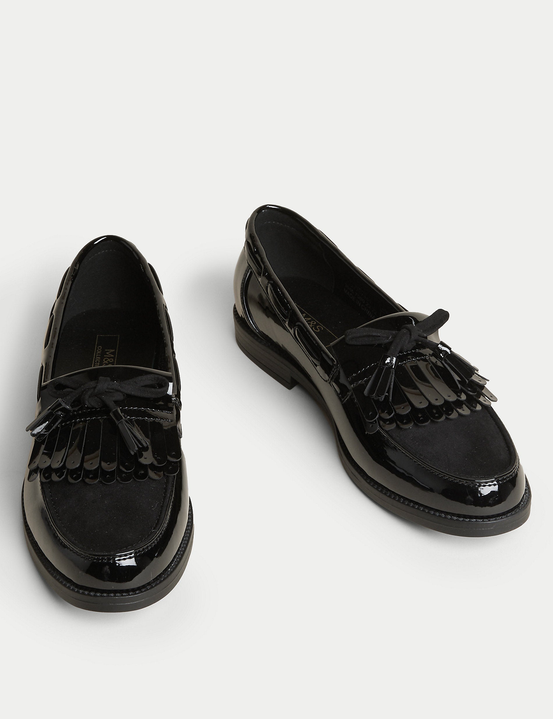 Marks & Spencer Patent Tassel Bow Loafers