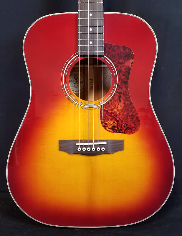 Acoustic guitar Guild D-140 All Solid Spruce/ Mahogany Acoustic Guitar, Cherry Burst, W/Bag 2023