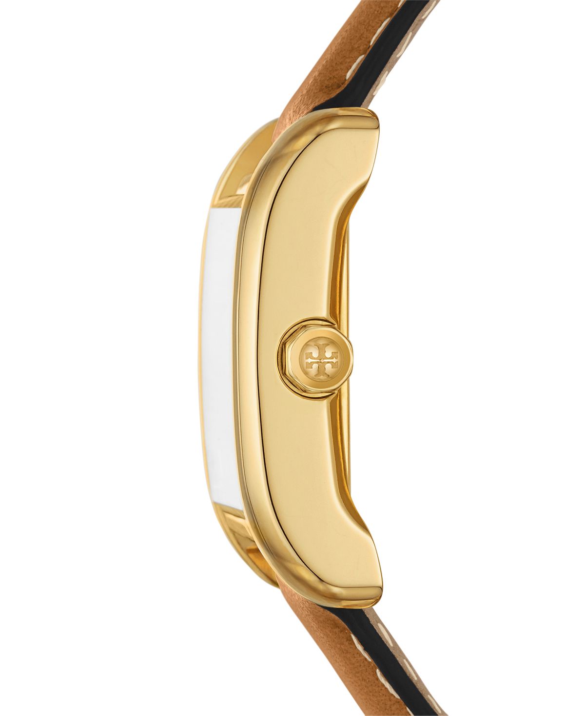 The Eleanor Luggage Women's Watch with Leather Strap, 25mm Tory Burch, Brown