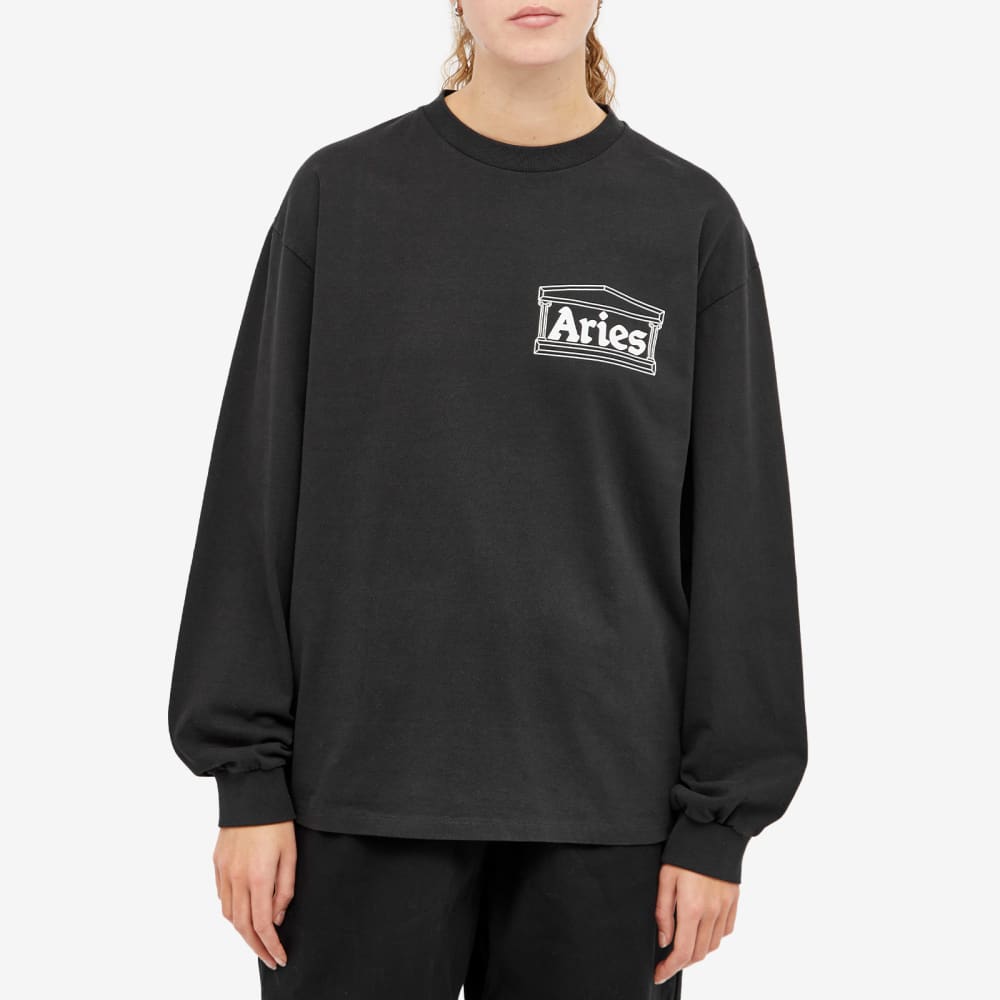 Aries Temple Long Sleeve T-Shirt, Black