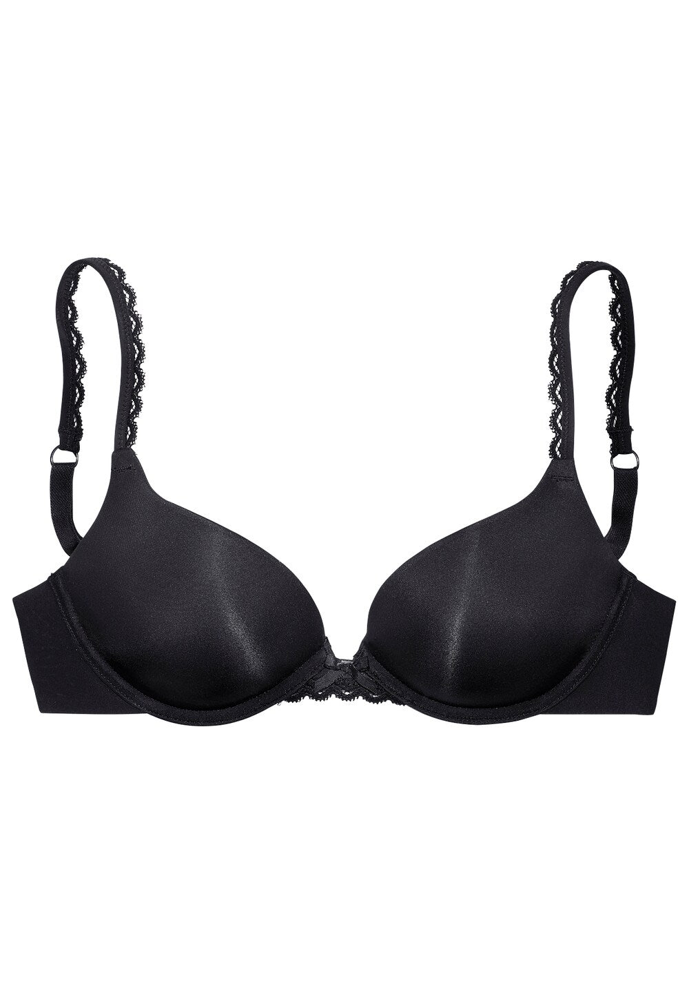 Sliver push-up bra, black