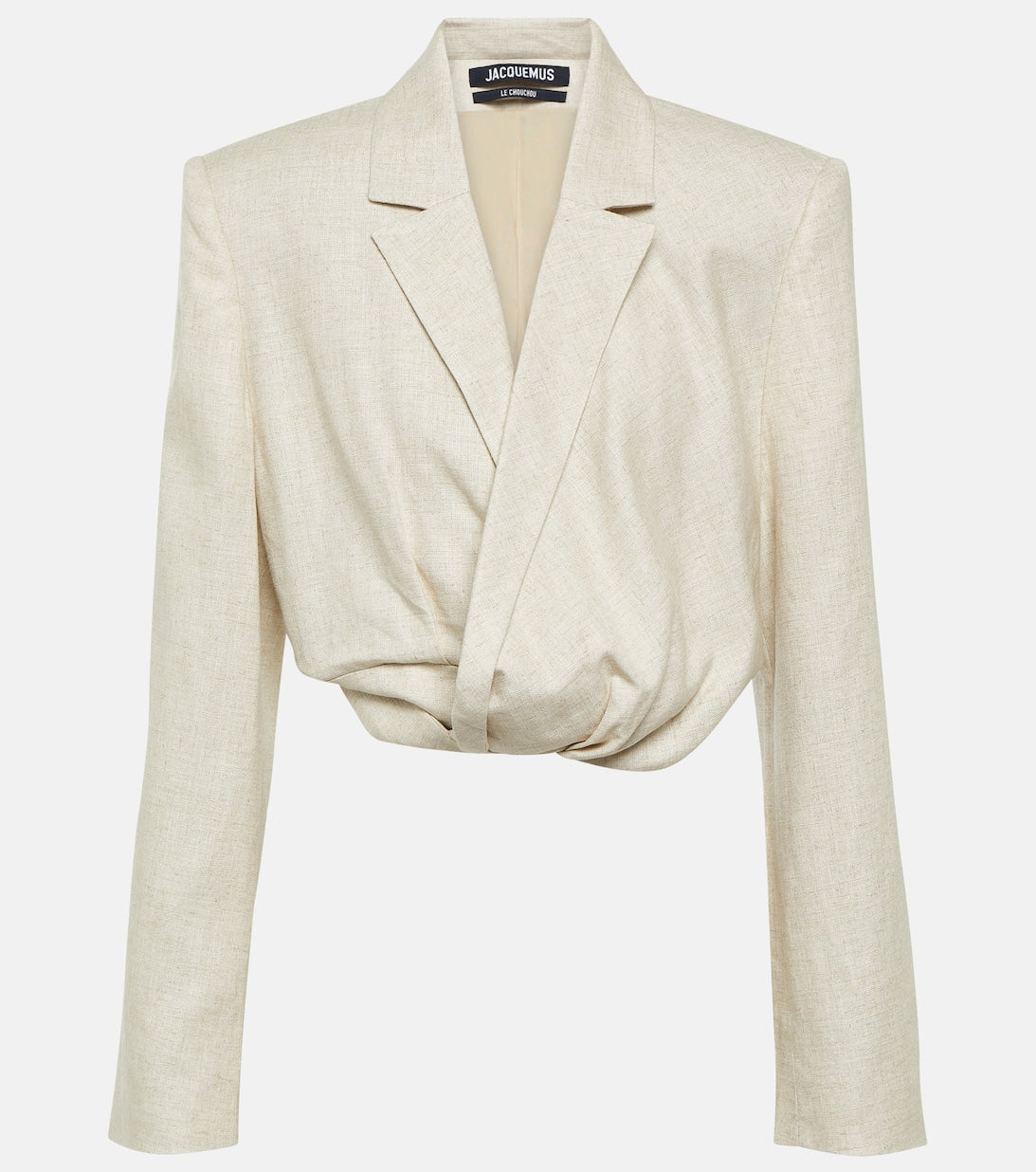 La Veste Bahia Courte JACQUEMUS cropped blazer, beige