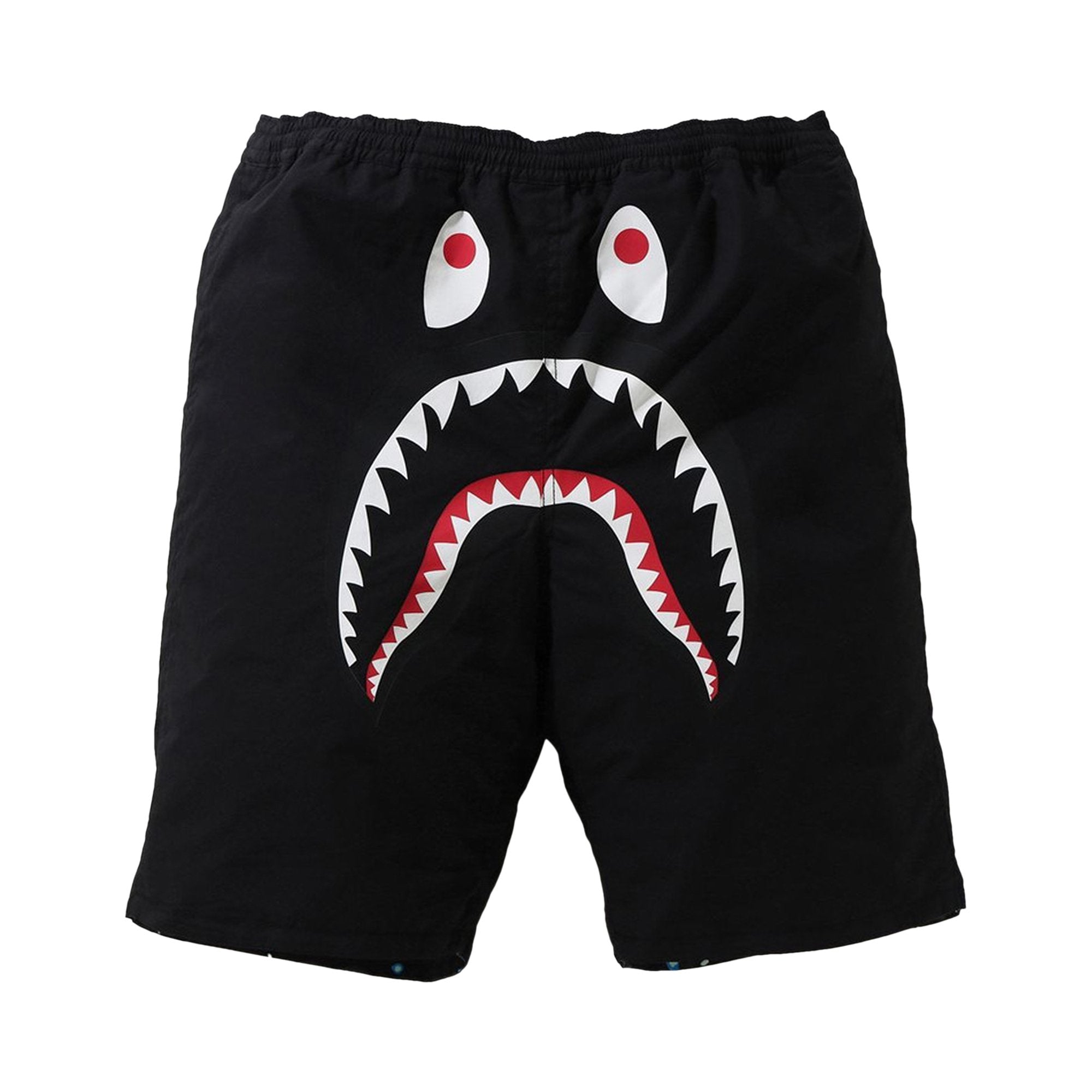 شورت BAPE Space Camo Shark Reversible، أسود