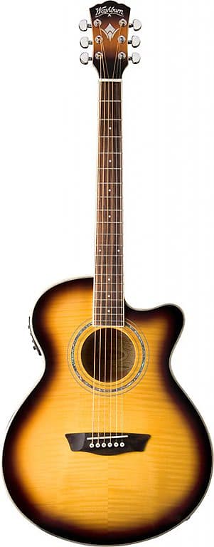 Washburn EA15ATB Acoustic Guitar | Festival Series Mini Jumbo Acoustic-Electric Guitar. New with Full Warranty!