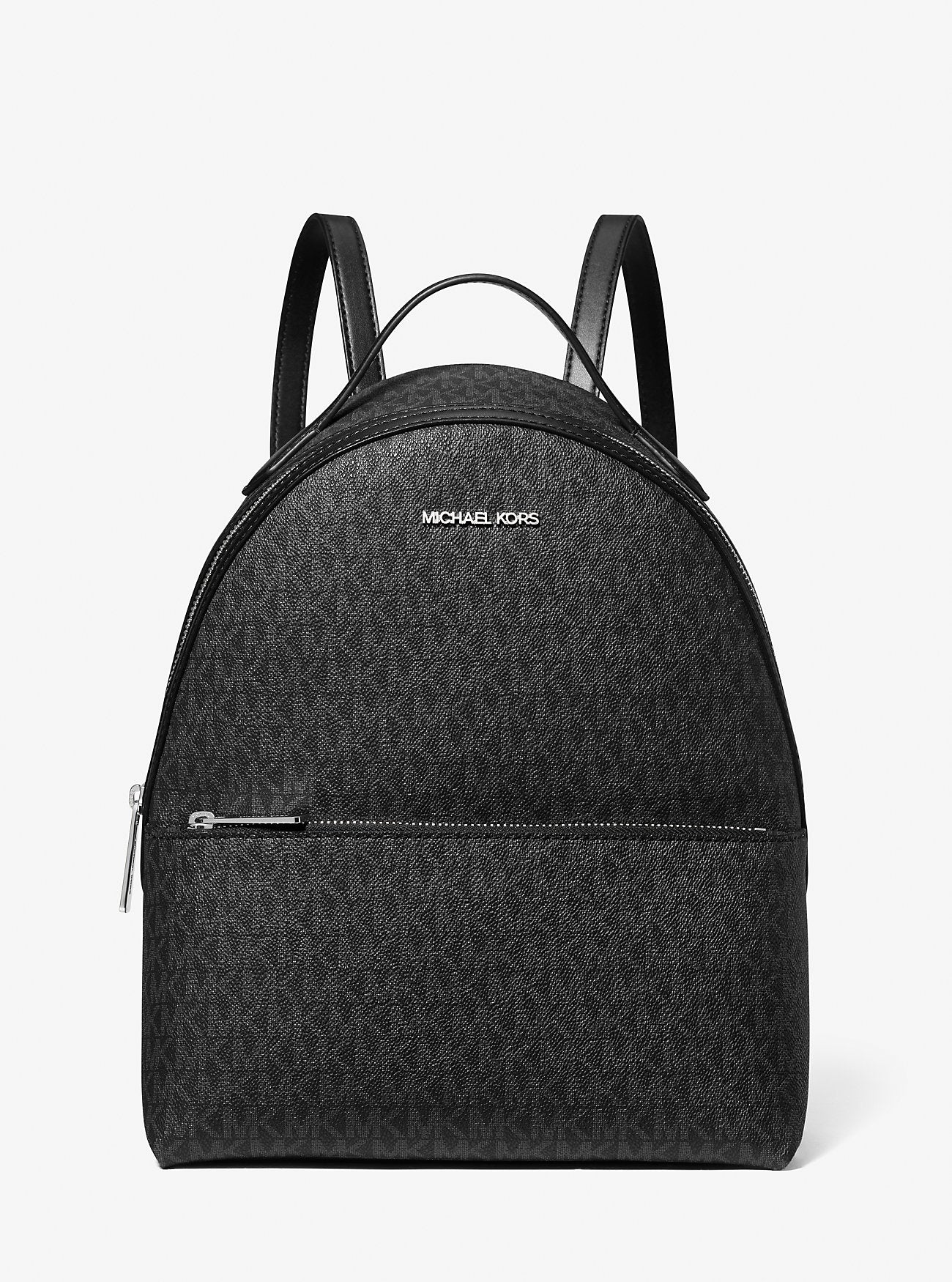 Sheila Medium Michael Kors Logo Backpack, Black