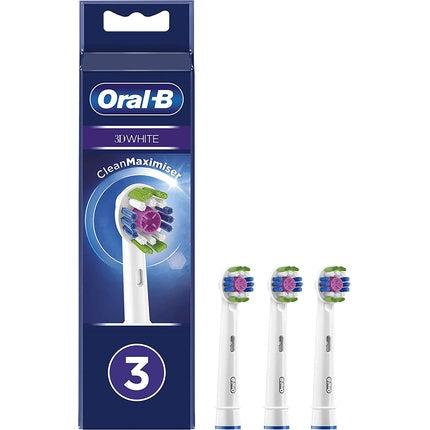 رؤوس فرشاة الأسنان الكهربائية Oral-B Clean Maximiser 3D White Whitening Action، 3 قطع.