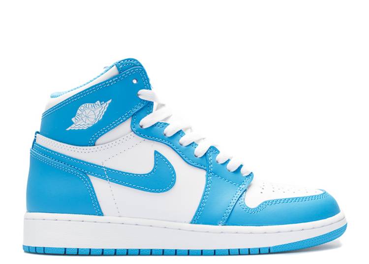 حذاء رياضي AIR JORDAN 1 RETRO HIGH OG BG 'UNC'، باللون الأبيض