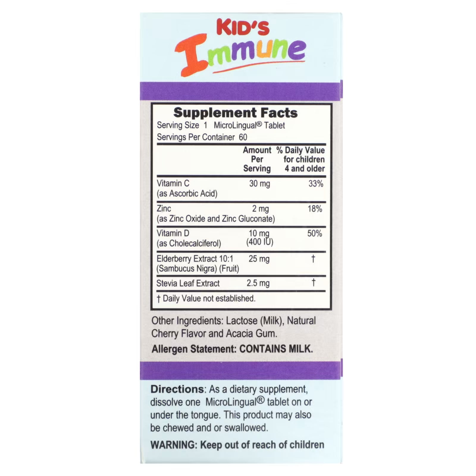 Nutritional supplement Superior Source Kid's Immune Clean Melts, 90 pcs.