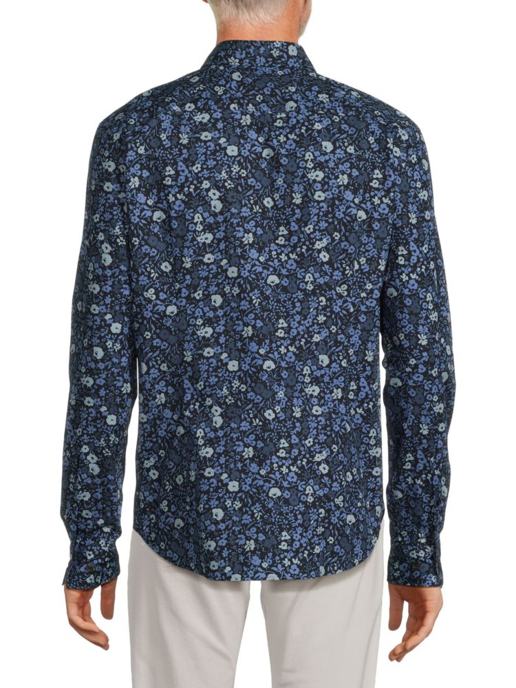 Hugo Floral Ermo Casual Sports Shirt, Navy