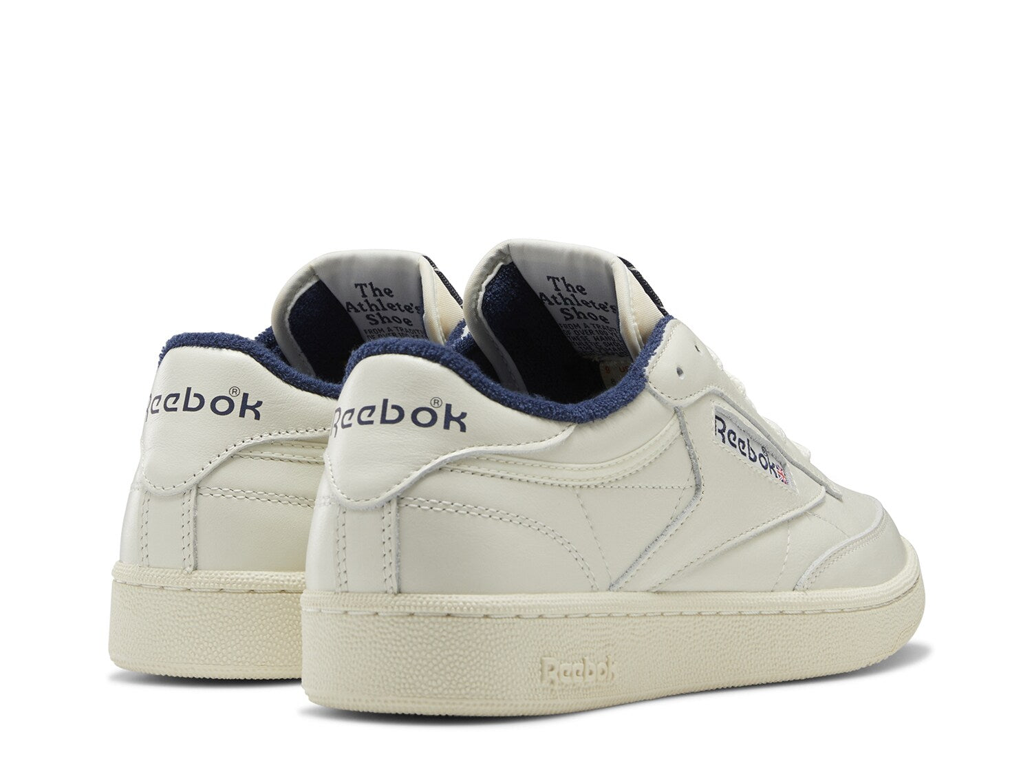 حذاء رياضي Reebok Club C 85 Vintage باللون اللبني/الأزرق